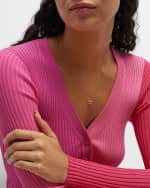 Image 5 of 5: Roberto Coin 18K Gold Ruby Pendant Necklace with Diamond Halo