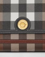 Image 3 of 5: Burberry Note Giant Check E-Canvas Crossbody Bag