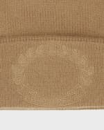 Image 3 of 3: Burberry Ghost Crest Cashmere Beanie