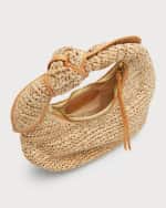 Image 5 of 6: POOLSIDE The Josie Knot Raffia Top-Handle Bag