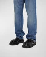 Image 2 of 5: Bottega Veneta Men's Lug-Sole Leather Penny Loafers