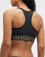 Image 3 of 4: Versace Greca Border Gym Sports Bra