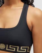 Image 2 of 4: Versace Greca Border Gym Sports Bra