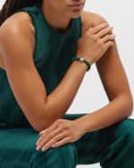 Image 5 of 5: NEST Jewelry Malachite and Pearl Stretch Bracelet