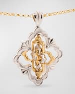 Image 5 of 6: Buccellati Iconica Diamond 18K White Gold and Yellow Gold Pendant Necklace