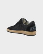 Image 3 of 4: Golden Goose Ball Star Glitter and Suede Low-Top Sneakers