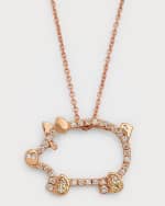 Image 1 of 5: Roberto Coin 18K Rose Gold Diamond Pig Pendant Necklace