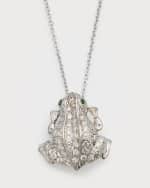 Image 1 of 5: Roberto Coin 18K White Gold Diamond Frog Necklace