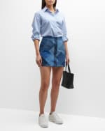 Image 5 of 6: E.L.V Denim The Square Patchwork Denim Mini Skirt