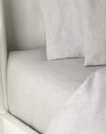 Image 2 of 3: Kassatex Bamboo Flannel King Flat Sheet