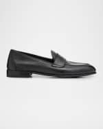 Image 1 of 5: Brioni Men's Appia Deerskin Penny Loafers