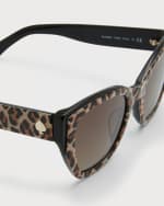 Image 3 of 5: kate spade new york yolanda two-tone acetate cat-eye sunglasses