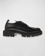 Image 1 of 5: John Richmond Men's Studded Lug Sole Derby Shoes