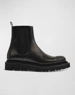 Image 1 of 5: Les Hommes Men's Lug Sole Leather Chelsea Boots