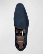 Image 3 of 3: di Bianco Men's Vomero Suede Loafers