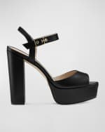 Image 1 of 6: Stuart Weitzman Ryder Ankle-Buckle Platform Sandals