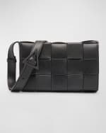 Image 1 of 6: Bottega Veneta Men's Medium Cassette Urban Leather Crossbody Bag