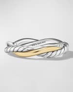 Image 1 of 3: David Yurman Petite Infinity Band Ring in Silver with 14K Gold, 4mm