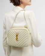 Image 3 of 7: Saint Laurent Lou Medium YSL Quilted Camera Crossbody Bag with Pocket
