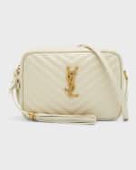 Image 1 of 7: Saint Laurent Lou Medium YSL Quilted Camera Crossbody Bag with Pocket