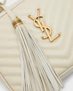 Image 6 of 7: Saint Laurent Lou Medium YSL Quilted Camera Crossbody Bag with Pocket