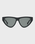 Image 4 of 5: Gucci Flat-Top Acetate Cat-Eye Sunglasses