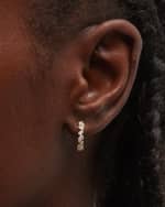 Image 2 of 5: LANA Zig Zag Pear Diamond Huggie Earrings