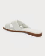 Image 2 of 5: Ferragamo Alrai Twisted Lambskin Flat Sandals