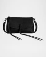Image 1 of 6: Rebecca Minkoff Darren Zip Leather Crossbody Bag
