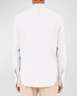 Image 3 of 4: Ferragamo Men's Solid Concealed-Button Sport Shirt