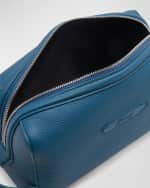 Image 3 of 4: Brioni Men's Leather Toiletry Bag