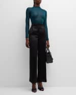 Image 5 of 6: Saint Laurent Silk Trouser Pants