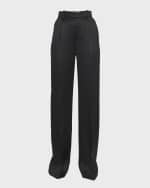 Image 1 of 6: Saint Laurent Silk Trouser Pants