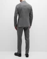 Image 5 of 6: Canali Men's Micro-Geometric Wool Suit