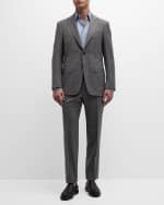 Image 2 of 6: Canali Men's Plaid with Windowpane Wool Suit