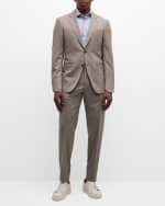 Image 2 of 6: Canali Men's Wool Micro-Step Weave Suit