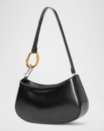 Image 5 of 6: STAUD Ollie Zip Leather Shoulder Bag