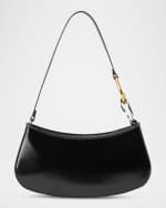 Image 1 of 6: STAUD Ollie Zip Leather Shoulder Bag