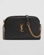 Image 1 of 6: Saint Laurent Gaby Mini YSL Crossbody Bag in Quilted Leather