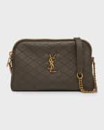 Image 1 of 6: Saint Laurent Gaby Mini YSL Crossbody Bag in Quilted Leather