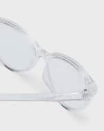 Image 3 of 5: The Book Club The Art of Snore Plastic Cat-Eye Reading Glasses