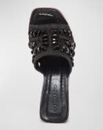 Image 4 of 4: Bernardo Knox Raffia Bead Mule Sandals