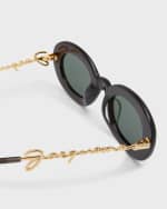Image 3 of 5: Jacquemus Les Lunettes Pralu Oval Acetate Sunglasses