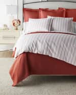 Image 2 of 2: Matouk Schumacher Attleboro King Duvet Cover