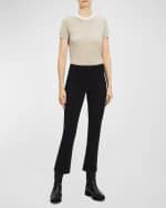 Image 3 of 4: Theory Precision Ponte Slim Kick Pants