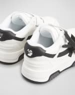 Image 3 of 5: Off-White Kid's Out Of Office Leather Sneakers, Size Toddler/Kids