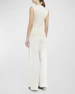 Image 3 of 6: Jil Sander Superfine Double-Face Crepe Wide-Leg Trousers