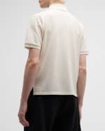 Image 5 of 6: Saint Laurent Men's Tonal YSL Polo Shirt