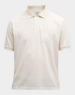 Image 1 of 6: Saint Laurent Men's Tonal YSL Polo Shirt