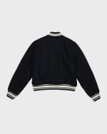 Image 2 of 5: Golden Goose Girl's Golden Dreamers Embroidered Bomber Jacket, Size 12